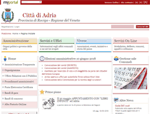 Tablet Screenshot of comune.adria.ro.it